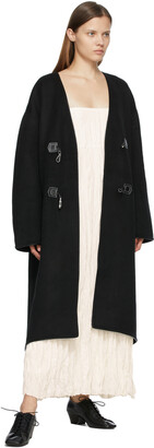 Totême Black Wool Clasp Coat