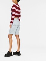 Thumbnail for your product : Kenzo Boke Flower-embroidered striped knitted top