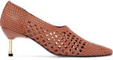 Thumbnail for your product : Souliers Martinez Menorca Woven Leather Pumps