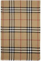 Thumbnail for your product : Burberry Beige Silk Giant Check Scarf