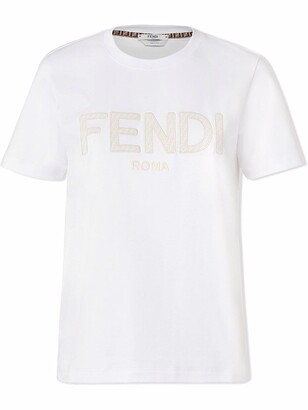 Fendi logo-embroidered T-shirt