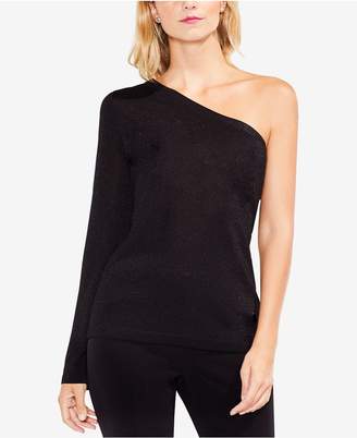 Vince Camuto Metallic One-Shoulder Sweater