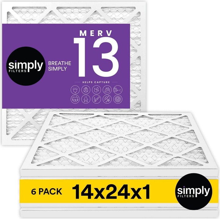14 in. x 24 in. x 1 in. MERV 13 FPR 10 Pleated Furnace Air Filter (6-Pack)