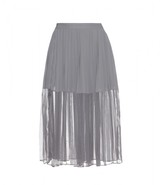 Thumbnail for your product : By Malene Birger Atarha pleated chiffon skirt