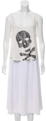 Gryphon Lace-Accented Sleeveless Top