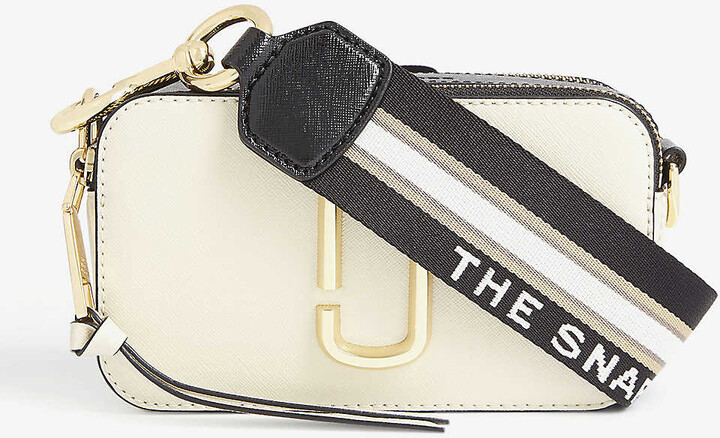 Marc Jacobs Snapshot Bag In Cement-colored Leather in Gray