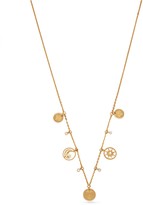 Thumbnail for your product : Mulberry Love, Sun and Moon Necklace Gold and Crystal Brass and Strass