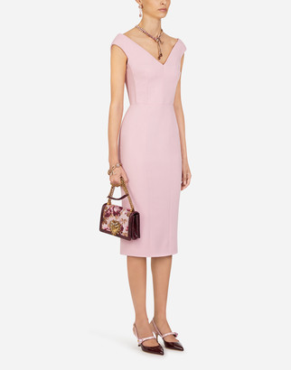 Dolce & Gabbana Sleeveless Wool Crepe Longuette Dress