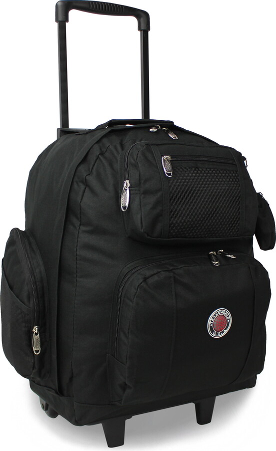 World Traveler Transworld 22-Inch Carry-On Rolling Backpack Airline Approved Size - Black