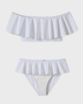 Thumbnail for your product : Stella Cove Girl's Draped Ruffle Two-Piece Swimsuit, Size 4-14
