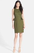Thumbnail for your product : Kate Spade Peplum Stretch Cotton Sheath Dress