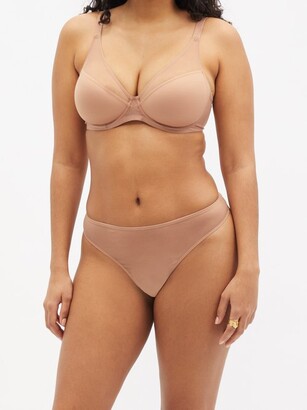 Agent Provocateur Lucky Mesh-panelled Underwired Bra - Beige