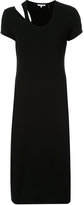 Helmut Lang - slit shoulder T-shirt dress - women - coton - L