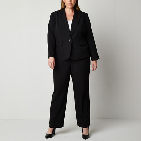 Le Suit Straight Leg Womens-Plus 2-pc. Pant Suit