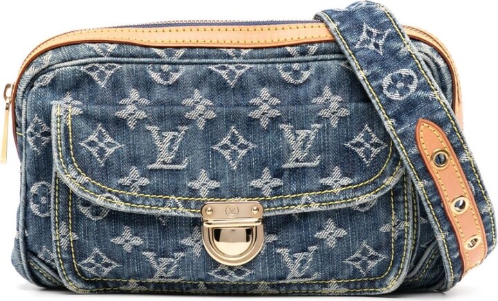 Louis Vuitton 1990-2000s Pre-owned Flat Shopper Denim Tote Bag
