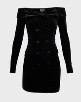 Thumbnail for your product : L'Agence Micaela Off-Shoulder Blazer Mini Dress