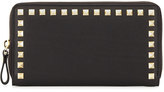 Thumbnail for your product : Valentino Rockstud Continental Zip Wallet, Black