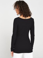 Thumbnail for your product : Very The Essential Long Sleeve Henley Top - Black