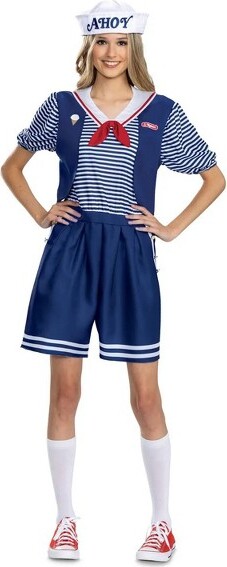 Disguise Women'sDeluxeStrangerThingsRobinScoopsAhoyCostume-ExtraLarge18-20