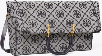 Buy Tory Burch T Monogram Jacquard Fold-Over Tote with Adjustable
