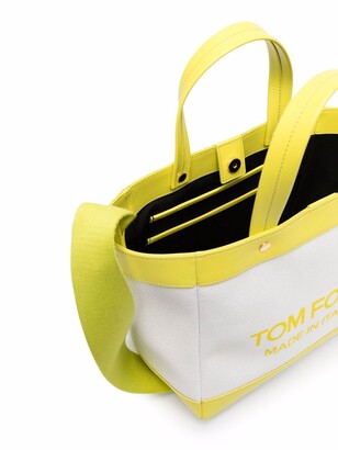 Tom Ford Colour-Block Logo-Print Tote Bag