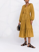 Thumbnail for your product : Zimmermann Tiered Silk Midi Dress
