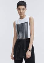 Thumbnail for your product : Alexander Wang EXCLUSIVE CREWNECK CROP TOP WITH BONDED BARCODE