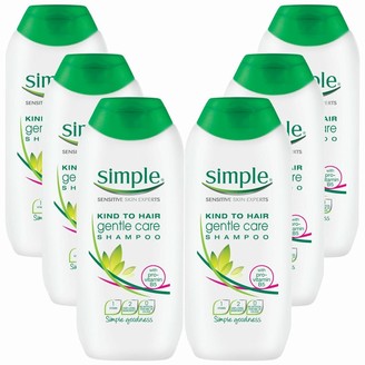 Simple Kind To Hair Gentle Gentle Cleansing Shampoo With Vitamin B5, Chamomile Oil & Glycerin 6 X 400Ml