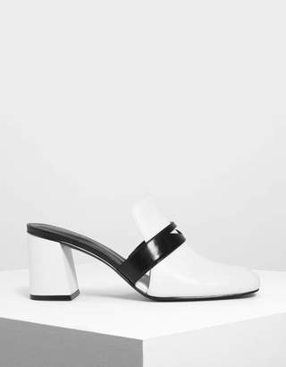 Charles & Keith Block Heel Penny Loafers