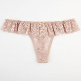 Thumbnail for your product : Ruffle Trim Lace Thong