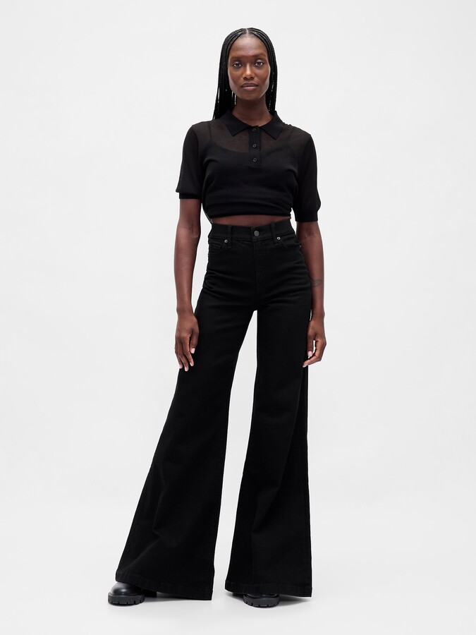 High Rise Wide Flare Jeans