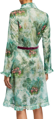 La Costa Del Algodon Eugenie Floral-Print Short Robe