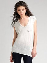 Thumbnail for your product : Alexander Wang T by Cap Sleeve Tee