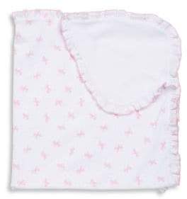 Kissy Kissy Baby's Dainty Details Bow-Print Receiving Blanket