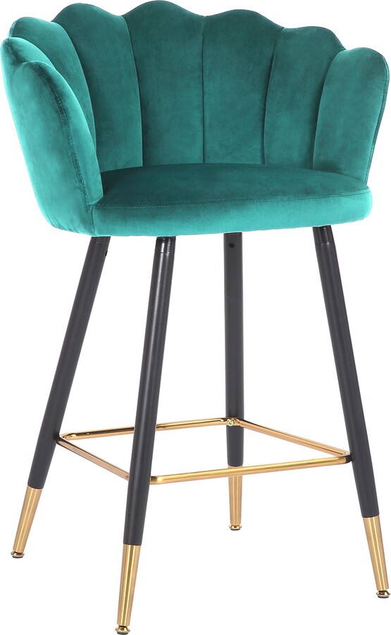 Dunelm Vivian Counter Height Bar Stool, Velvet Green ShopStyle