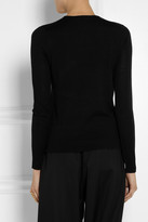 Thumbnail for your product : Theory Sempra draped wool and silk-blend top