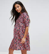Thumbnail for your product : ASOS Maternity - Nursing Maternity Nursing Double Layer Dress In Pink Pretty Print