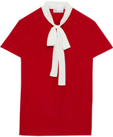Thumbnail for your product : RED Valentino Pussy-bow Silk Crepe De Chine Top