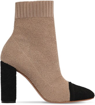 Gianvito Rossi 85mm Knit Bouclé Ankle Boots