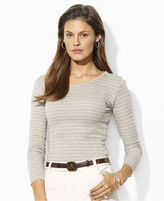 Thumbnail for your product : Lauren Ralph Lauren Top, Polly Long Sleeve Striped Crewneck Tee