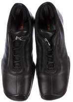 Thumbnail for your product : Prada Sport Leather Drawstring Sneakers
