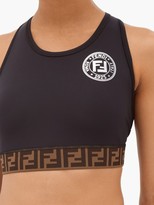 Thumbnail for your product : Fendi Ff-straps Medium-impact Sports Bra - Black
