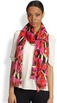 Thumbnail for your product : Kate Spade Rio Tropical Floral-Print Scarf