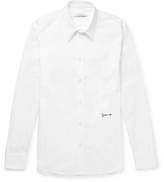 Thumbnail for your product : Givenchy Slim-Fit Logo-Embroidered Cotton Shirt - Men - White