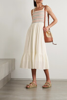Thumbnail for your product : The Great The Lagoon Smocked Cotton-gauze Midi Dress