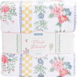 TJMAXX Country Stripe Printed Plush Blanket, Polyester