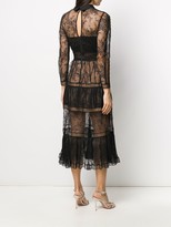 Thumbnail for your product : Self-Portrait Sheer Lace Panelled Shirt Dress