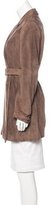 Thumbnail for your product : Calvin Klein Collection Belted Suede Jacket