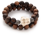 Thumbnail for your product : Hipchik Couture Wooden Buddha Bracelet Set