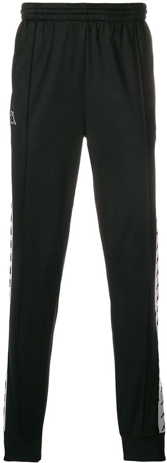 kappa side stripe track pants